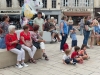 Place de la Halle à Beaune, danses et musique pour la Fête de l'été