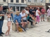 Place de la Halle à Beaune, danses et musique pour la Fête de l'été