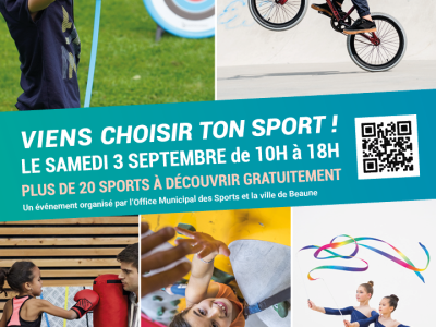 Viens choisir ton sport ce samedi à Beaune ! 