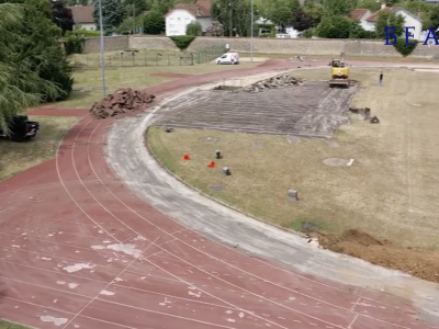 Les travaux du nouveau stade d’athlétisme Jean-Desangle lancés