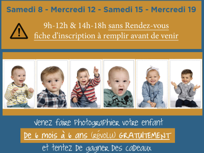 Venez faire photographier vos enfants ! 