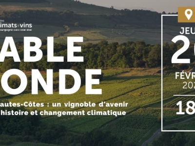 Beaune – Table ronde sur « Les Hautes-Côtes : un vignoble d’avenir entre histoire et changement climatique », ce jeudi 20 février à 18 h à la Cité