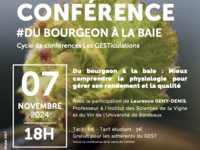 Beaune - Conférence à la Cité des Climats et Vins de Bourgogne : mieux comprendre la physiologie de la vigne pour améliorer rendement et qualité