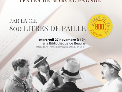 Beaune - Soirée théâtralisée : Marcel Pagnol à l'honneur à la Bibliothèque le mercredi 27 novembre