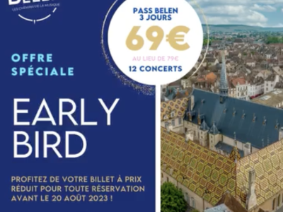 Un Pass à prix réduit jusqu’au 20 août pour profiter des 3 jours du Festival Belen en octobre