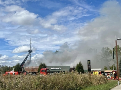 Violent incendie ce vendredi après-midi au restaurant McDonald's de Beaune-Levernois