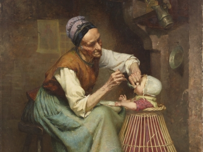 Musée des Beaux-Arts de Beaune - Série « Trésors cachés » : la tendresse d’une grand-mère immortalisée par Édouard-Jérôme Paupion