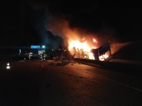 Grave accident sur l’A6 à Montagny-lès-Beaune : un poids lourd en feu, son conducteur est décédé