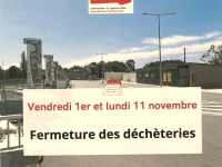 Beaune Côte & Sud - Fermeture des déchèteries et maintien de la collecte pour les jours fériés