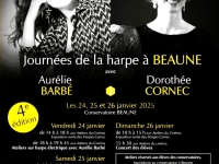 Beaune - 4e édition des Journées de la Harpe du 24 au 26 janvier aux Ateliers du Cinéma