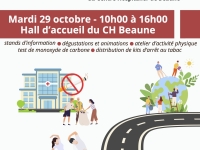 Beaune - Journée sans tabac au Centre Hospitalier : sensibilisation et prévention le 29 octobre