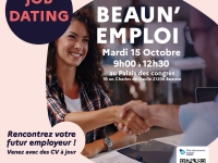 Job Dating Beaun’Emploi : une opportunité pour l'emploi local à Beaune le mardi 15 octobre