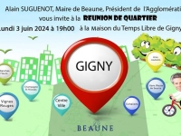 Beaune - Réunion de quartier à Gigny : venez rencontrer votre maire le lundi 3 juin