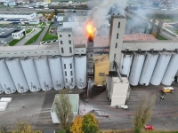 Beaune - Incendie dans un silo à grains 