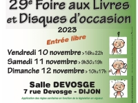 Dijon - Grande foire aux livres et aux disques d’occasion au profit de SOS Amitié du 10 au 12 novembre