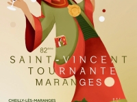 Saint-Vincent Tournante Maranges 2026 - L’affiche officielle a été dévoilée : un hymne au vin et à la fête