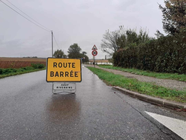 INONDATIONS - Ce mercredi matin.. encore 4 routes départementales coupées en Côte d'Or 