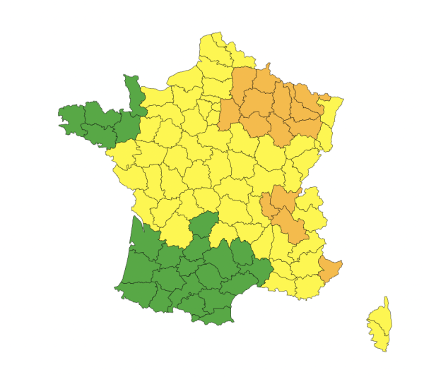 La Côte d'Or en vigilance orange ce dimanche aux orages