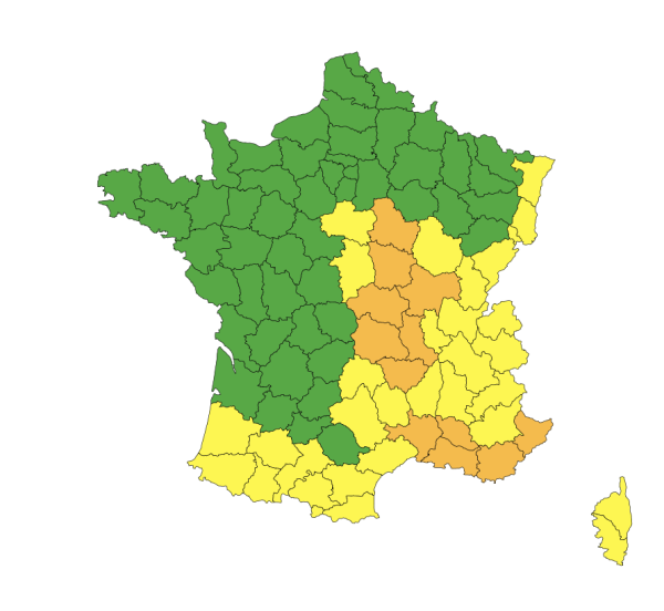 La vigilance orange aux inondations activée sur une grande partie de la Bourgogne 