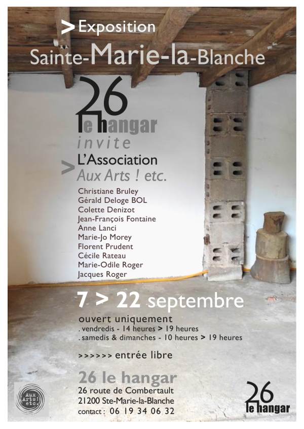 Sainte-Marie-La-Blanche – Exposition inaugurale du "26 Le Hangar" une nouvelle scène artistique