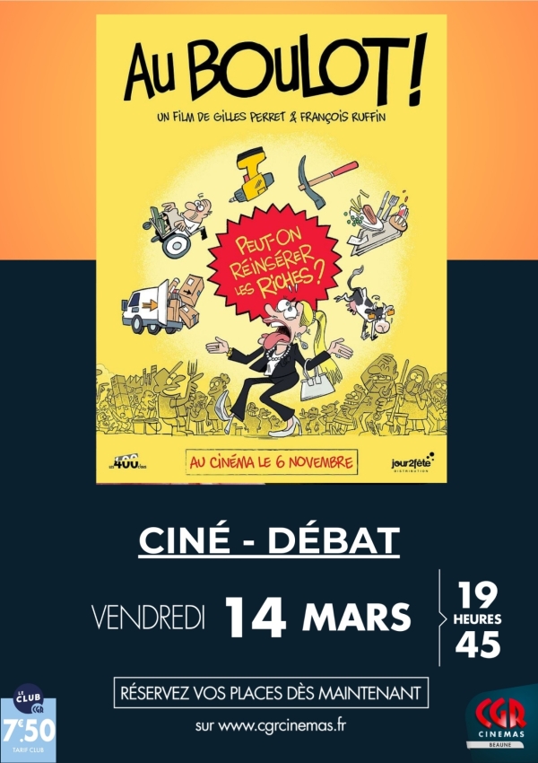 Projection-débat à Beaune : « Au boulot ! » organisé par le Collectif Sud 21 le vendredi 14 mars