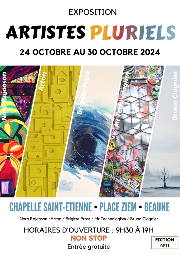 Beaune – Exposition Artistes pluriels : cinq artistes, cinq univers à la Chapelle Saint Etienne du 24 au 30 octobre