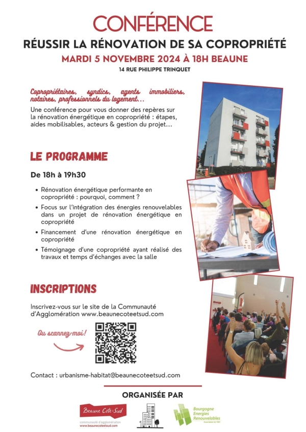 Conférence « Réussir la rénovation de sa copropriété » à Beaune : Un rendez-vous à ne pas manquer !