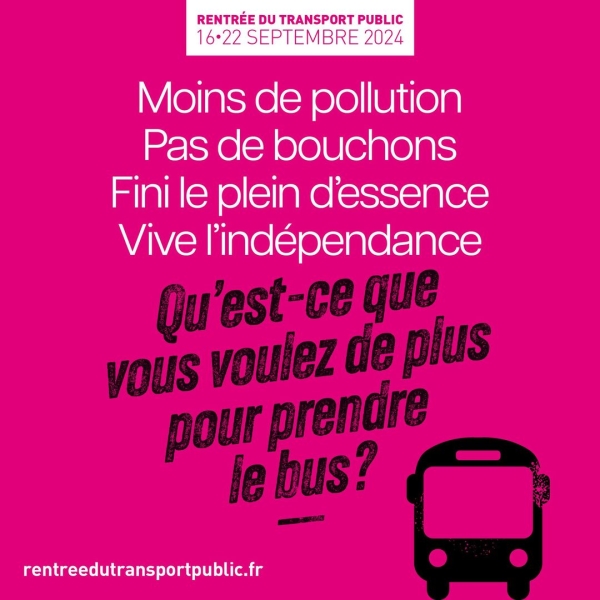 Rentrée du Transport Public - Gratuité sur le réseau Côte&Bus le mercredi 18 septembre !