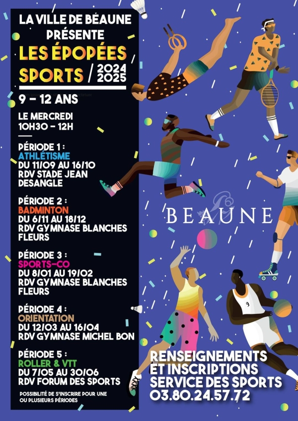 Beaune - Les épopées sports 2024/2025, une aventure sportive pour les jeunes