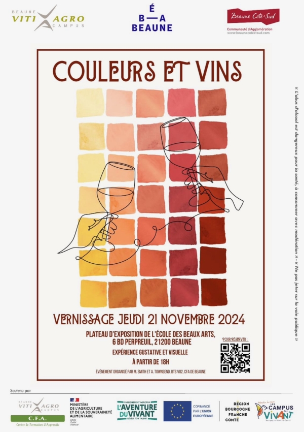 Beaune - Les couleurs du vin à l'honneur : un projet commun des étudiants du Lycée Viticole et des Beaux-Arts 