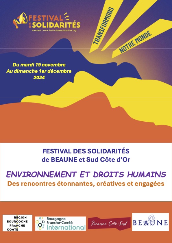 Festival des Solidarités 2024 – Le programme riche de cette semaine pour réfléchir, échanger et agir sur l’environnement et les droits humains 