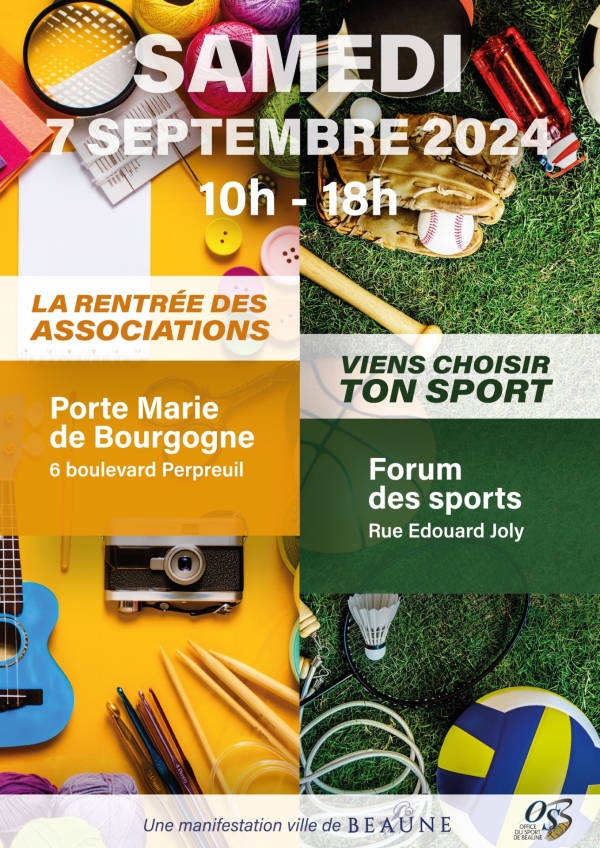 Beaune – Grande journée associative et sportive avec deux rendez-vous ce samedi 7 septembre 