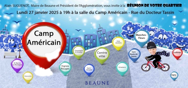 Beaune - Réunion de quartier du Camp Américain ce lundi 27 janvier à 19 h 