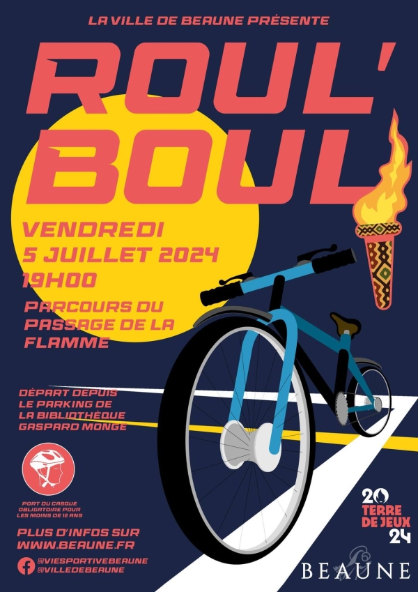 Beaune - Dernier Roul'Boul avant les vacances sur le parcours de la Flamme Olympique