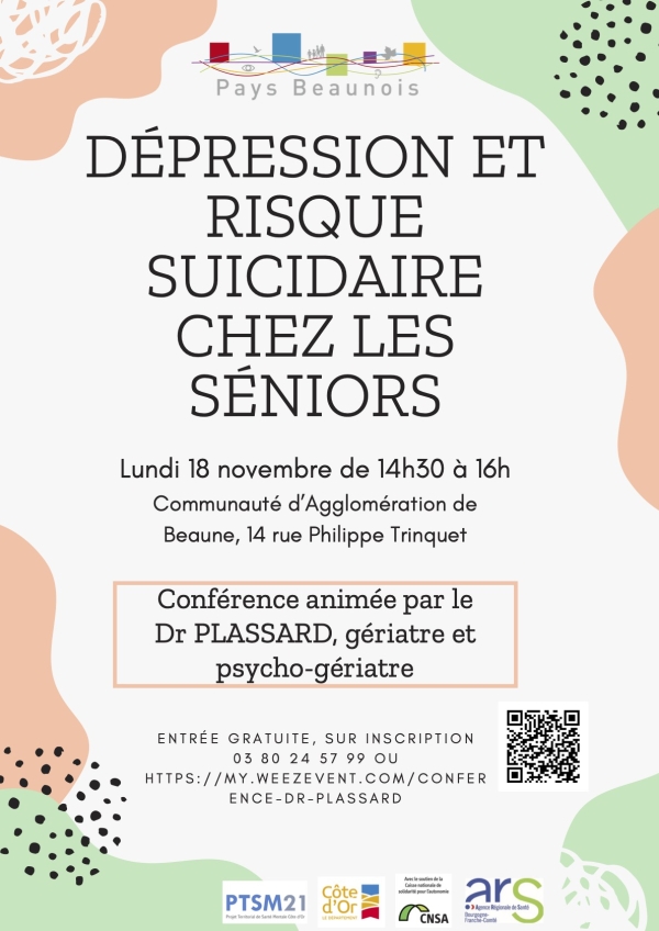 Beaune – Santé des séniors : une conférence pour mieux comprendre la dépression et le risque suicidaire