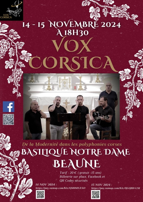 Beaune - La Corse chante en terre bourguignonne avec Vox Corsica !