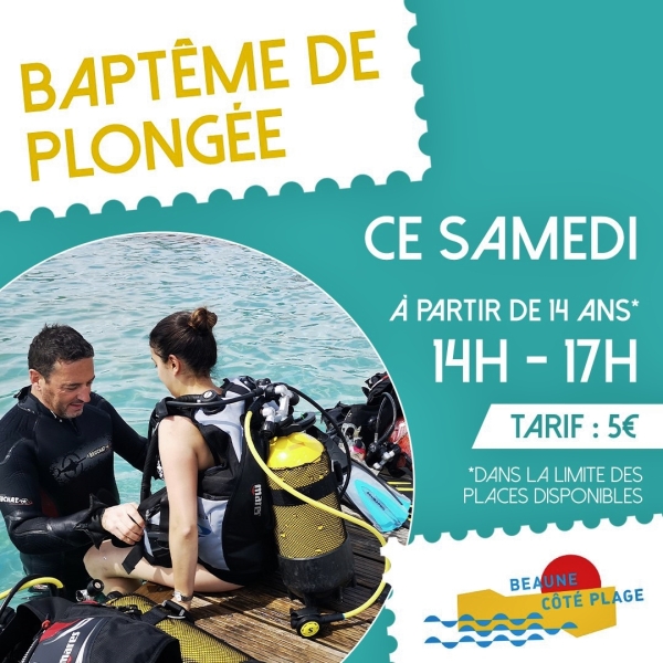 Le club de plongée beaunois propose des baptêmes tous les samedis d’août à Beaune Côté Plage