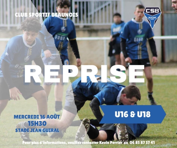 CS Beaune - L'heure de la reprise a sonné pour les U16 et U18 ce mercredi à 15 h 30