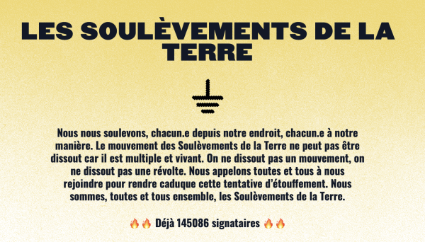 Manifestation contre la dissolution des Soulèvements de la Terre à Beaune ce mercredi 28 juin 