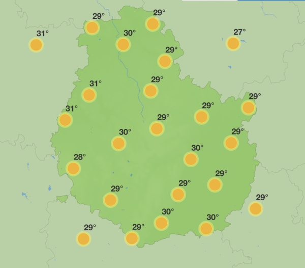 Météo en Côte d’Or – Dernier week-end des vacances très ensoleillé et chaud