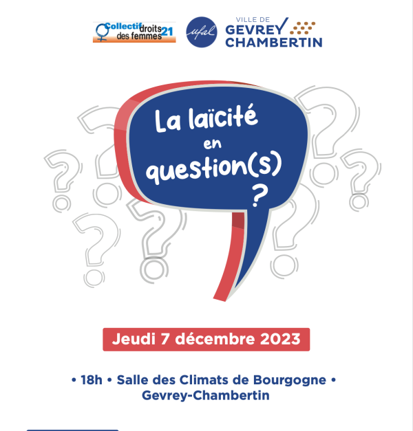 UFAL de Beaune - Une table ronde sur le thème « la laïcité en question(s) ? » organisée le jeudi 7 décembre à 18 h à la mairie de Gevrey-Chambertin