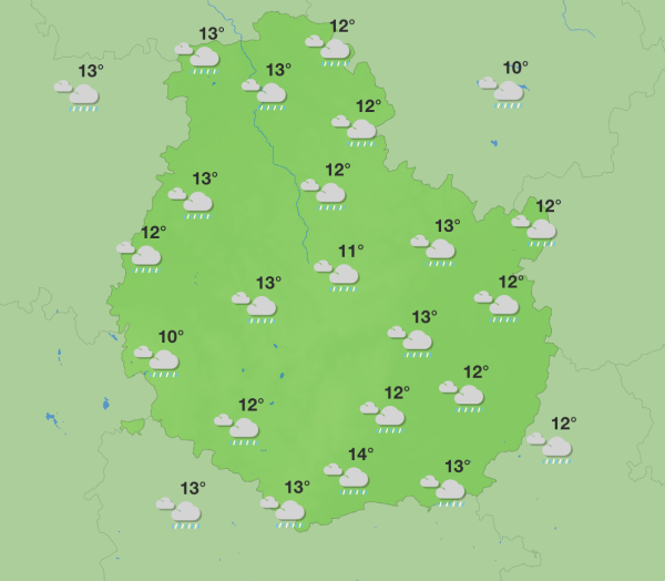 Météo Côte-d’Or – Une semaine de pluie jusqu’à vendredi