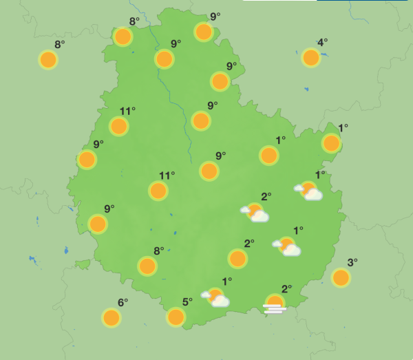 Météo Côte-d’Or – Brouillard et pluie une bonne partie de la semaine