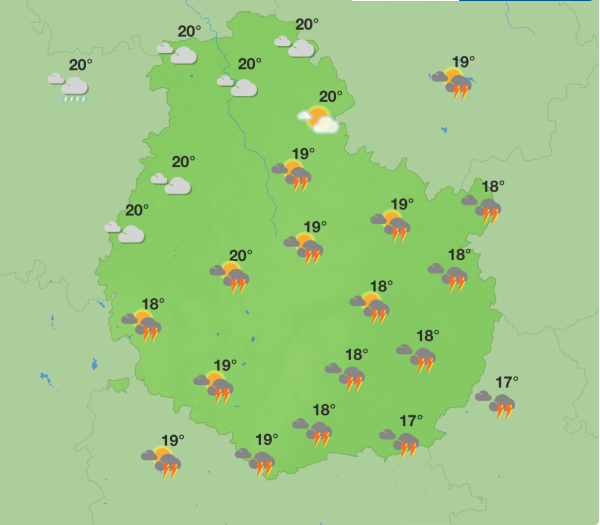 Météo en Côte-d’Or – Week-end orageux et fraîcheur dominicale