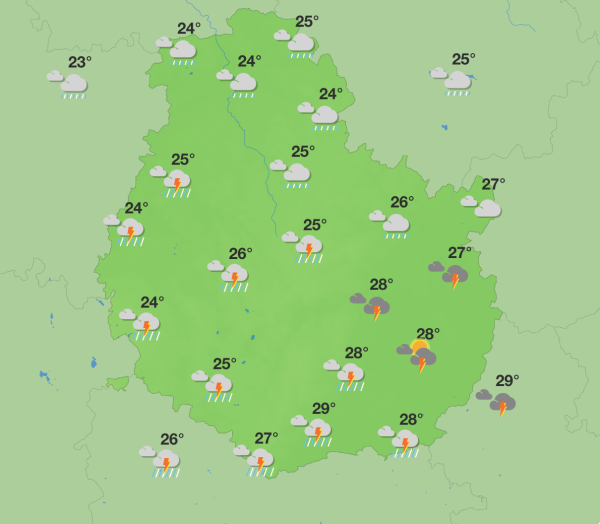 Météo en Côte-d’Or – Week-end contrasté : pluie et orages samedi, retour du soleil dimanche