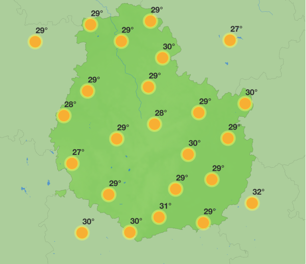 Météo en Côte-d’Or - Un week-end estival et chaud