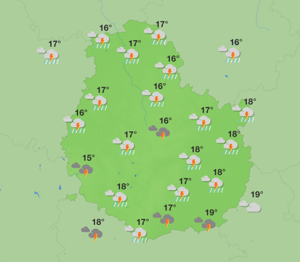 Météo en Côte-d'Or – Une semaine très pluvieuse voire orageuse