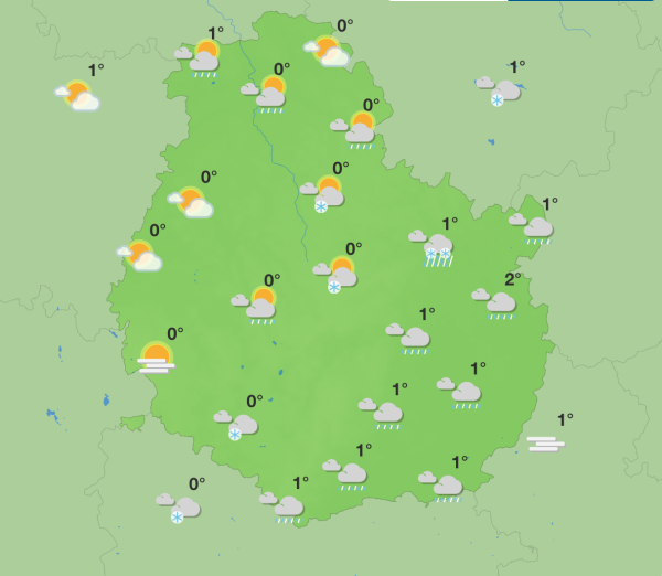 Météo en Côte-d’Or – Un week-end avec pluie, flocons et éclaircies