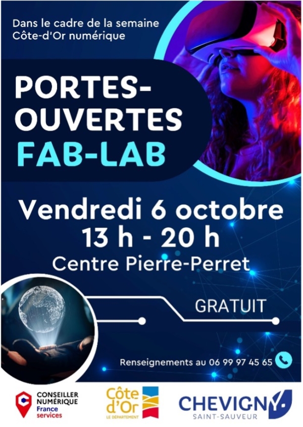 Portes-ouvertes du Fab Lab de Chevigny-Saint-Sauveur le vendredi 6 octobre