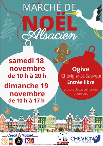 Un marché de Noël alsacien à Chevigny les 18 et 19 novembre 